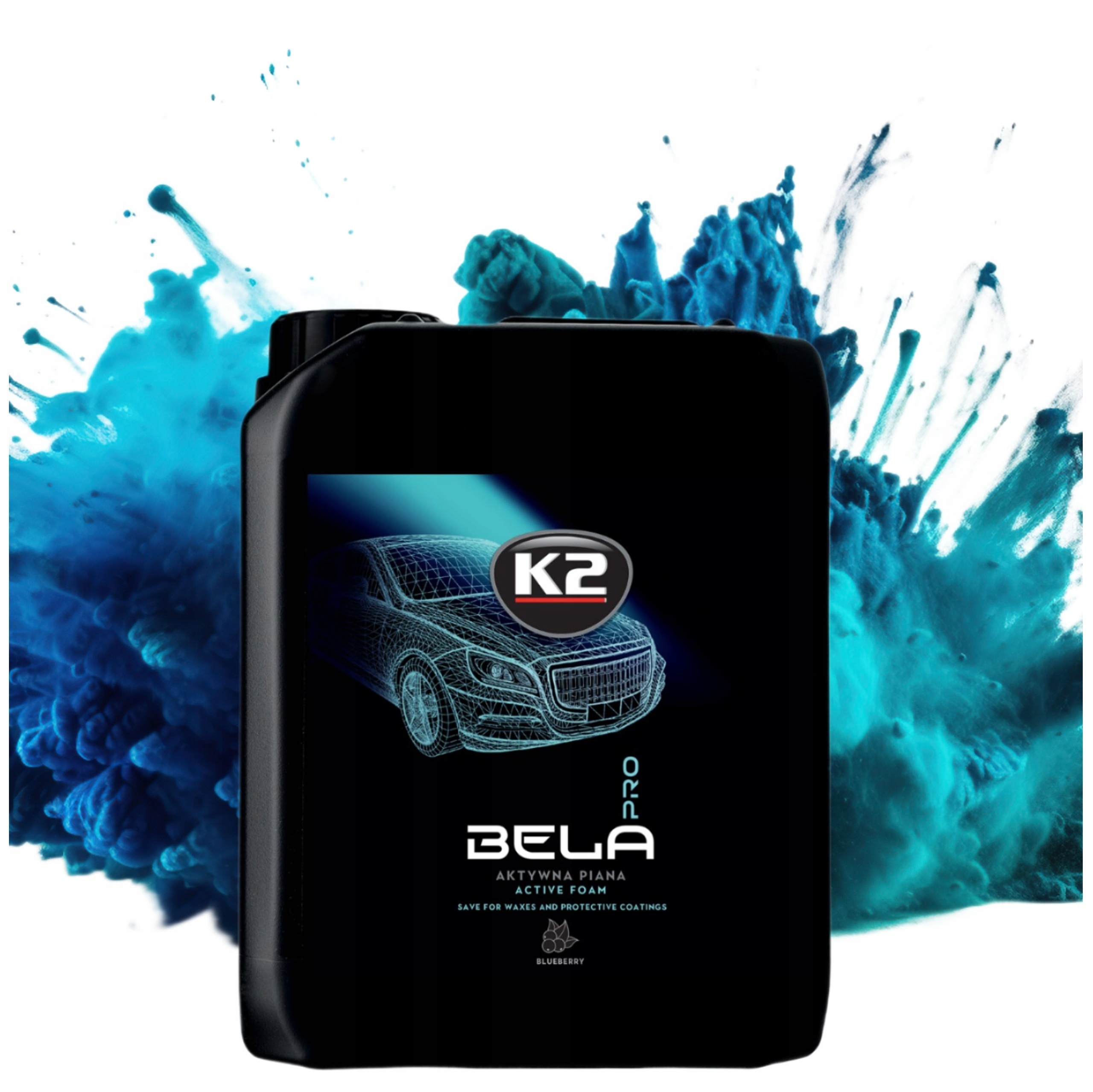 K2 Bela Pro 5L Blueberry Aktivní pěna s neutrálním pH pro mytí auta
