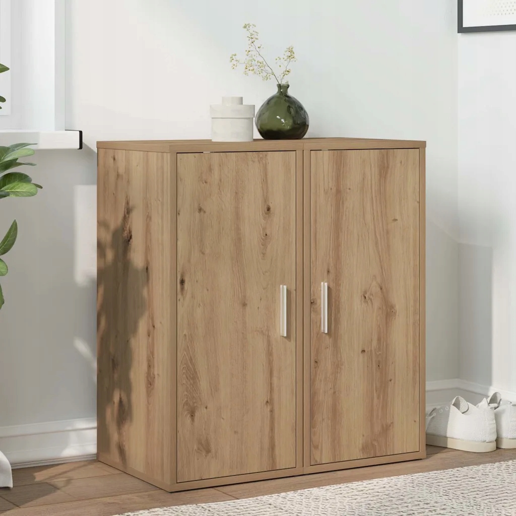 Botníky 2 ks dub artisan 32 x 35 x 70 cm kompozitní dřevo Hnědá 856707