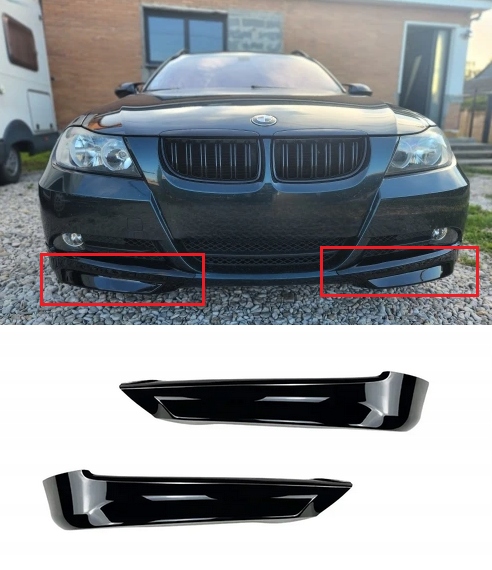 Splitter Flaps Černý Pro Bmw E90 E91 2005-2008 Pre LCI Předlift Nástavec