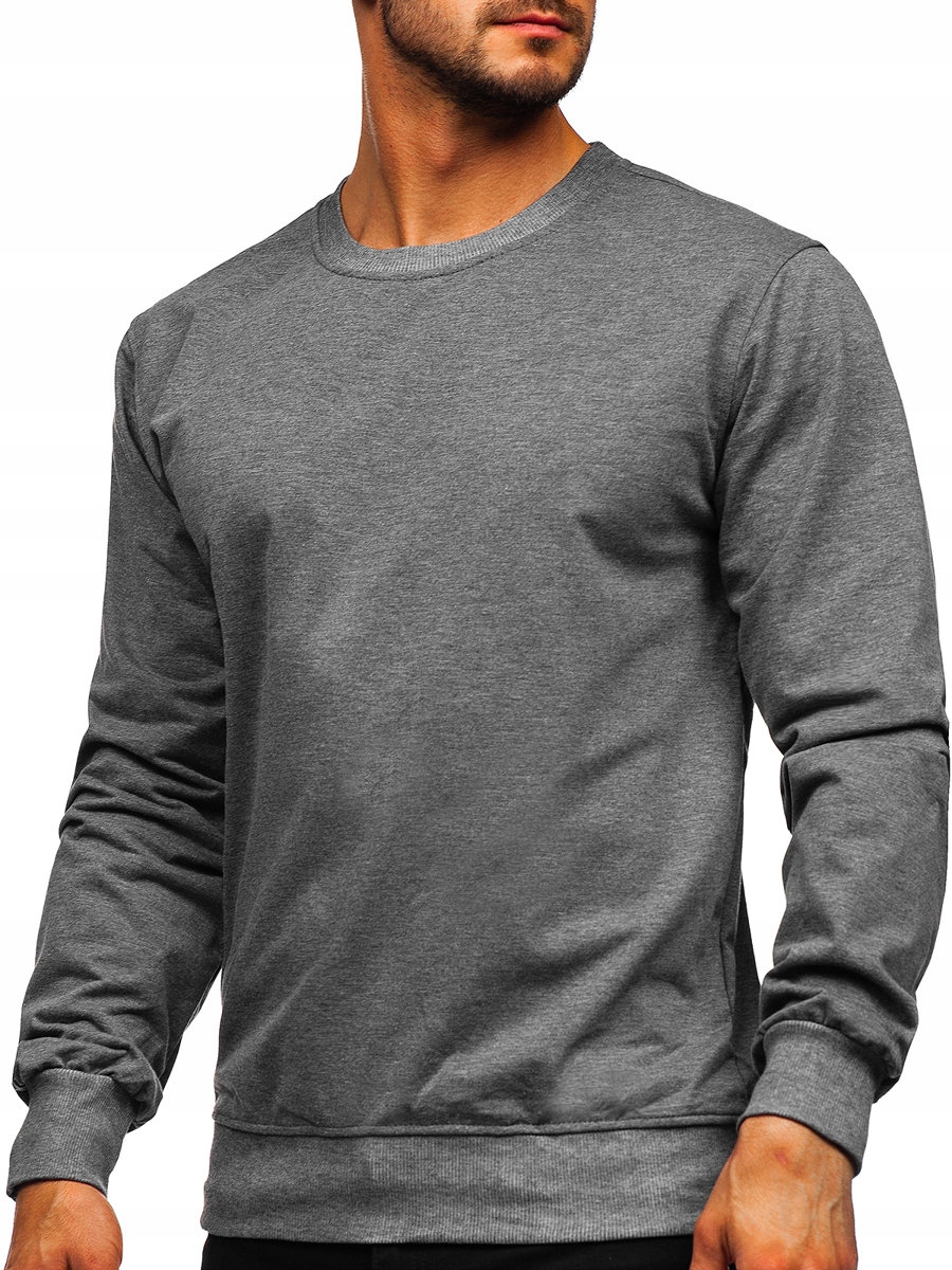 

Bluza Męska Gładka Antracytowa B10001 Denley_xl