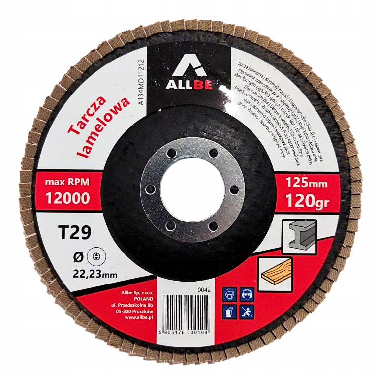 10SZT TARCZE LAMELOWE LISTKOWE 125MM P120 METAL Marka inny