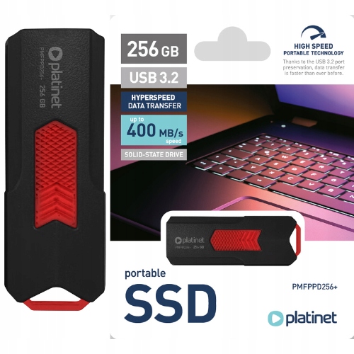 Pendrive PLATINET PMFPPD256+ 256 GB 256 GB USB 3.2 czarny