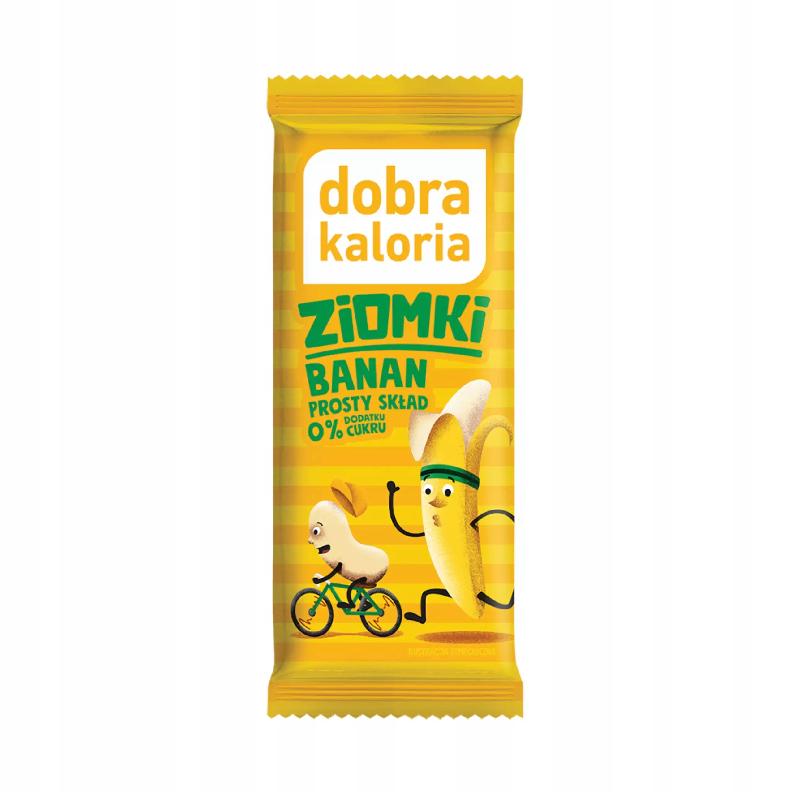 BATON ZIOMKI BANAN ORZECHY NERKOWCA bez cukru DOBRA KALORIA 32G x3 96G Marka Dobra Kaloria