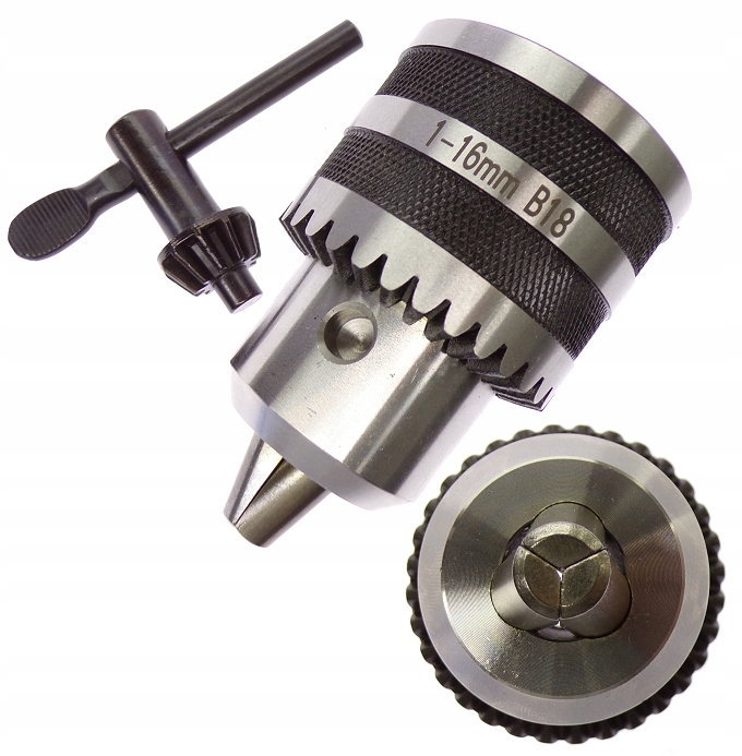 Uchwyt Do Wiertarki Wiertarski 1-16 B18 Kluczykowy Do Wierteł 1mm 16mm