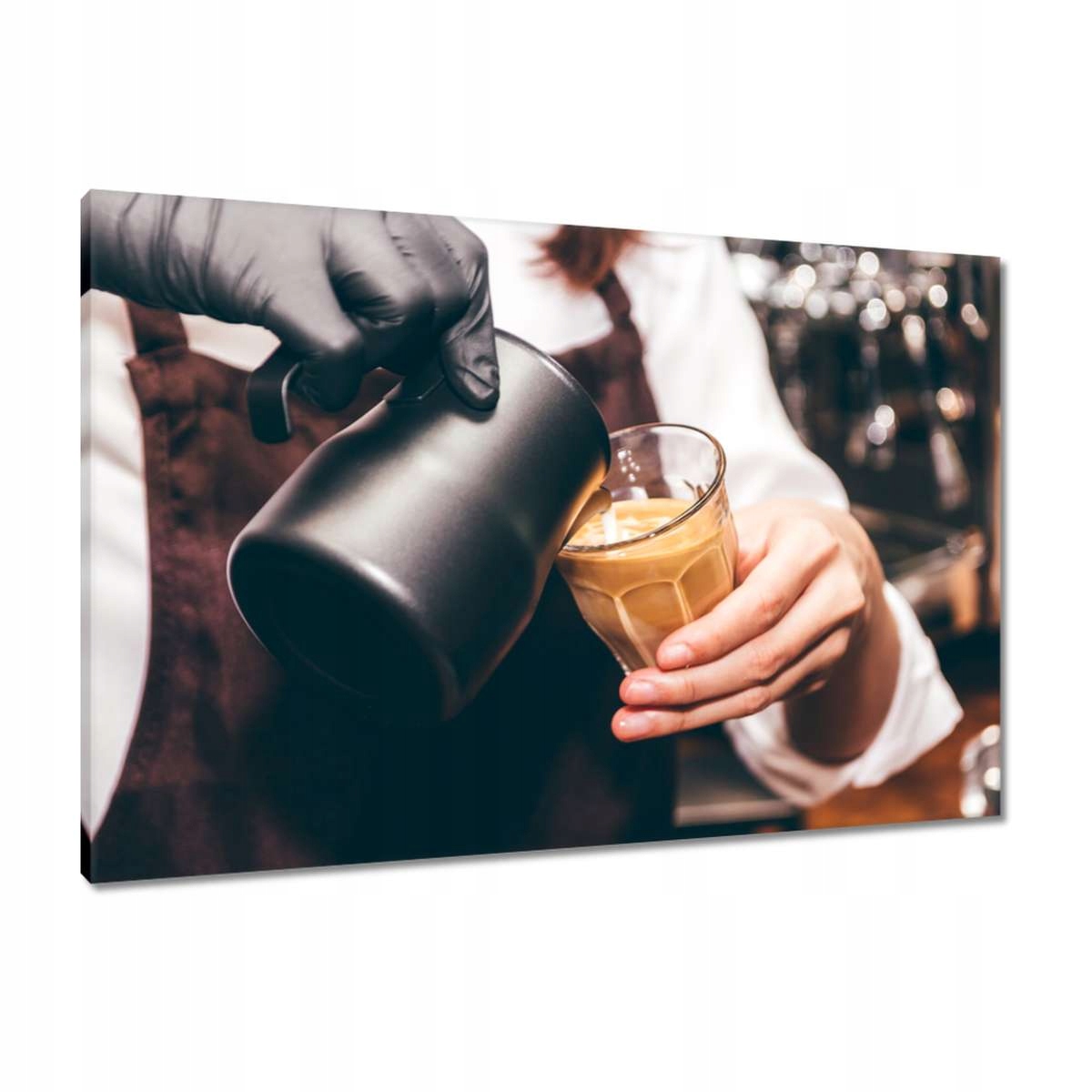 Obrazy 90x60 Barista servírování kávy