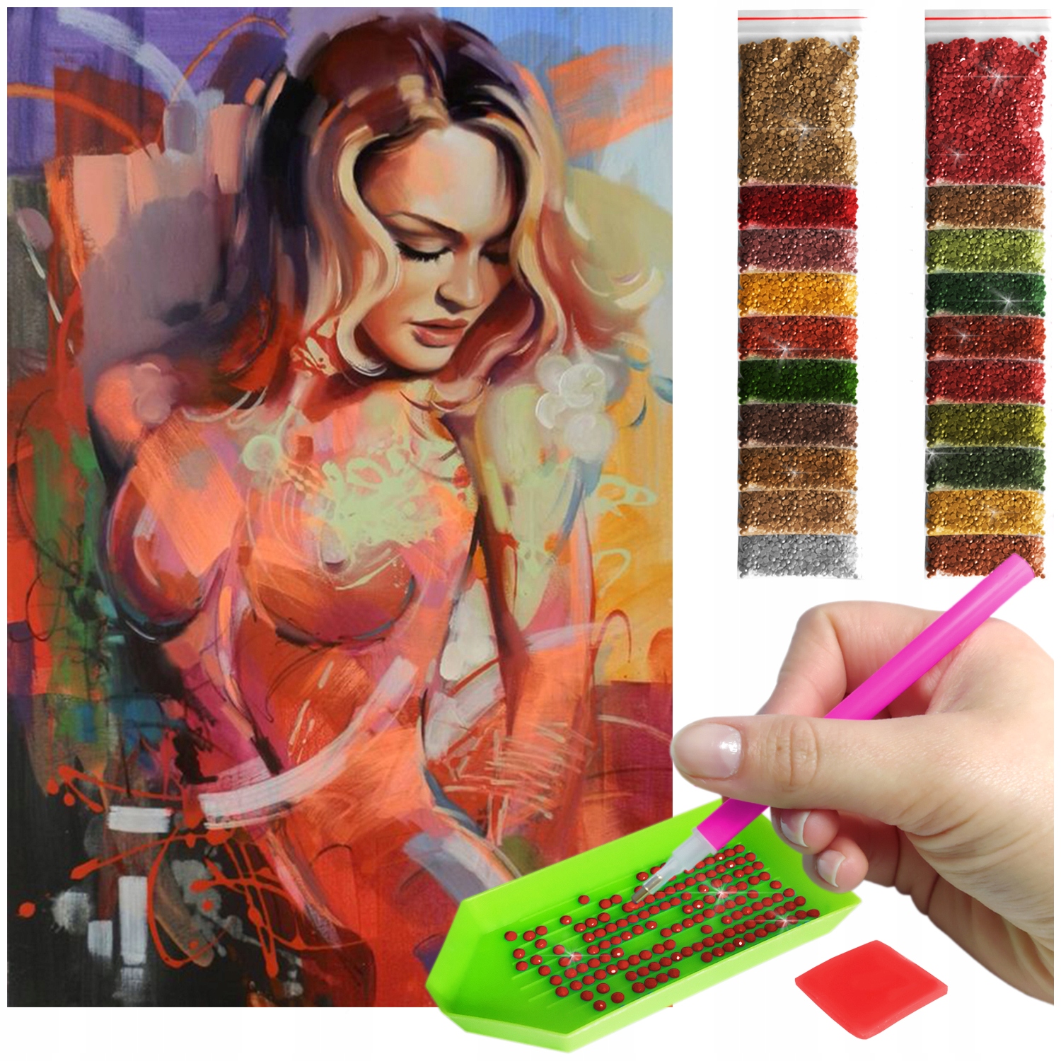 Haft Diamentový Velký 60x40cm Diamond Painting Mozaika Diamentové Příslušenství