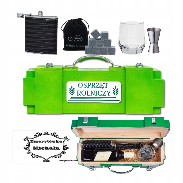 Dárková Sada pro Kolegu Farmáře k 18-99. narozeninám Krabička na alkohol