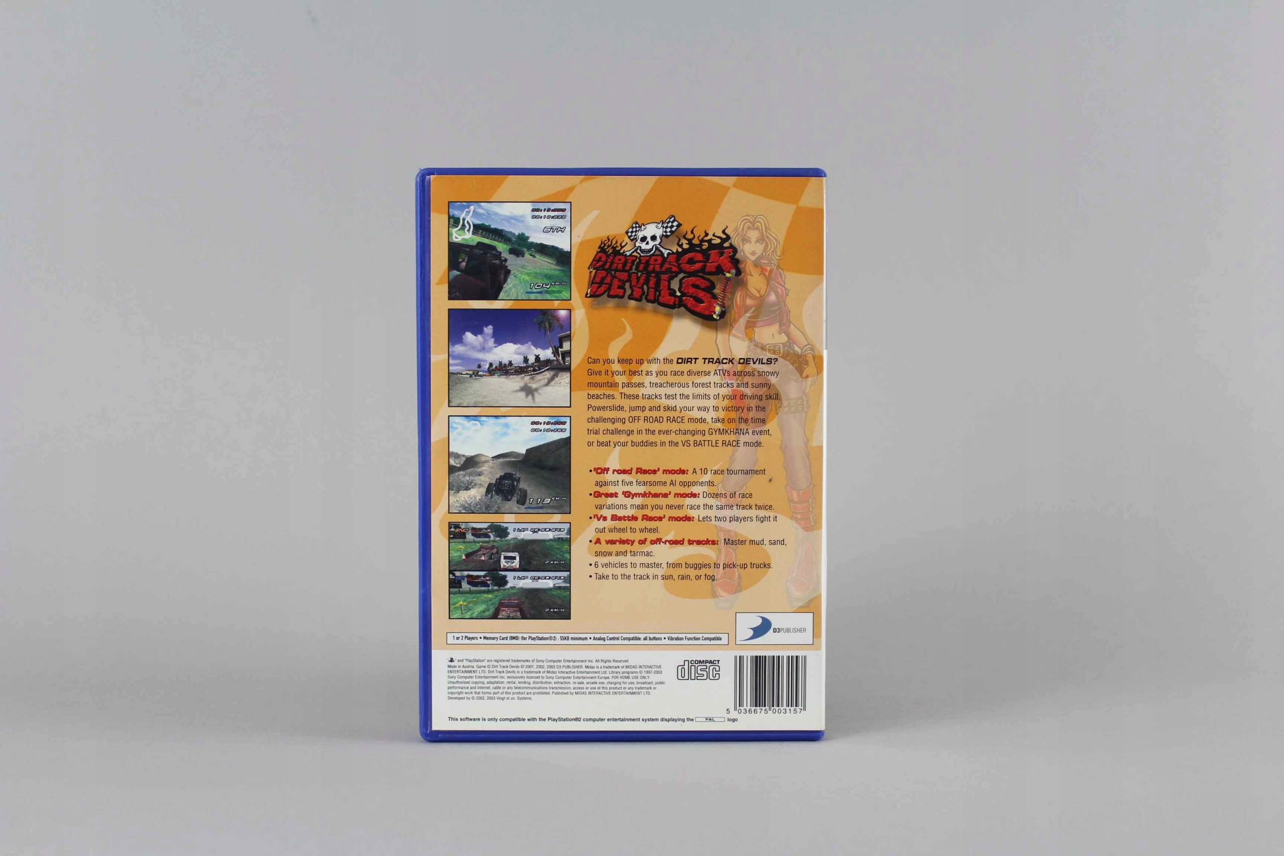 DIRT TRACK DEVILS PS2 Tematyka wyścigi