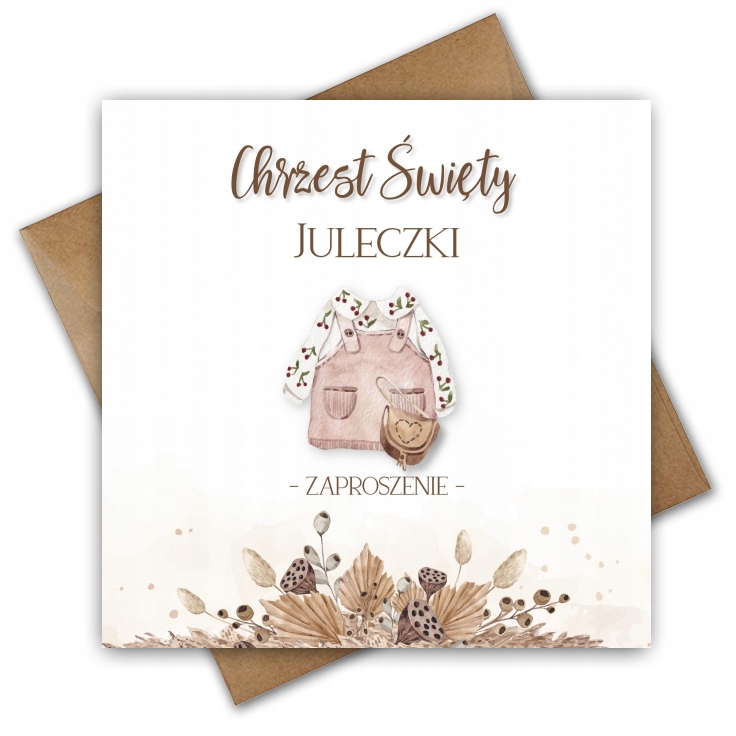 Zaproszenie na Chrzest Święty personalizacja ZCC05 Kolor wielokolorowy