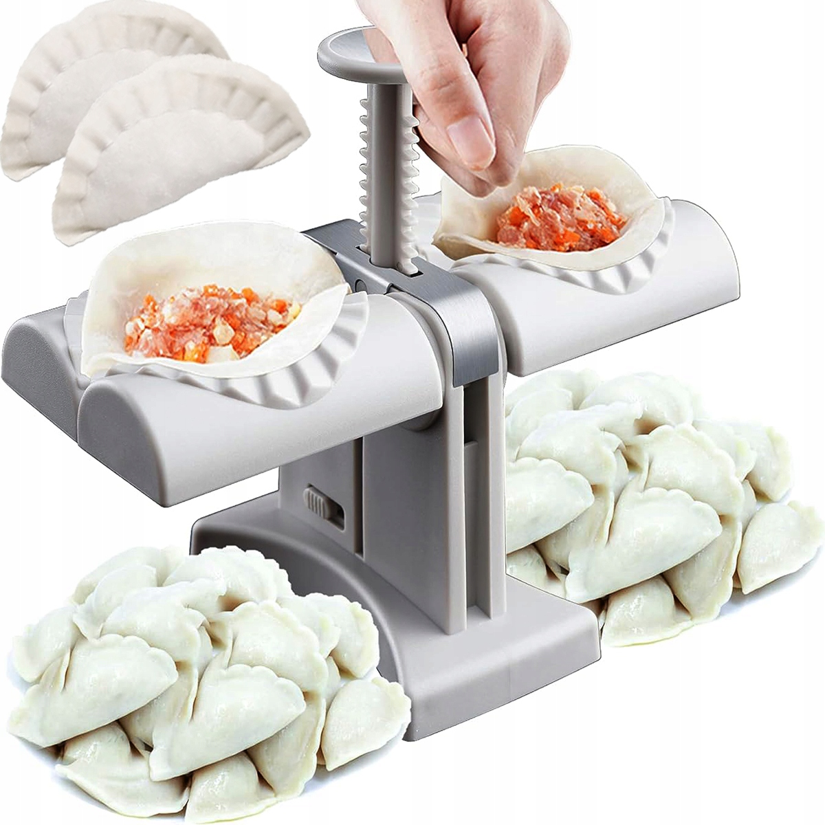 MASZYNKA DO ROBIENIA LEPIENIA PIEROGÓW PIEROŻNICA PIEROGARKA PODWÓJNA FORMA Średnica wykrojonego ciasta 8.5 mm