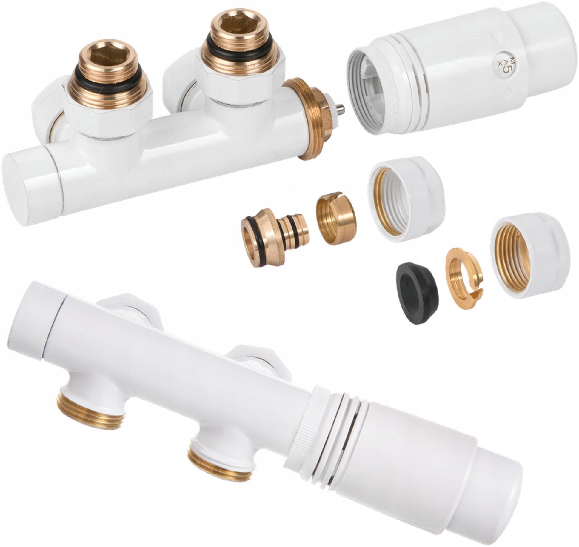 Duoplex zestaw do dolnego podłączenia 50mm pex miedź