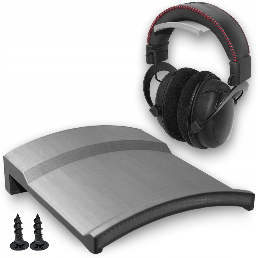 WIESZAK UCHWYT STOJAK NA SŁUCHAWKI SREBRNY