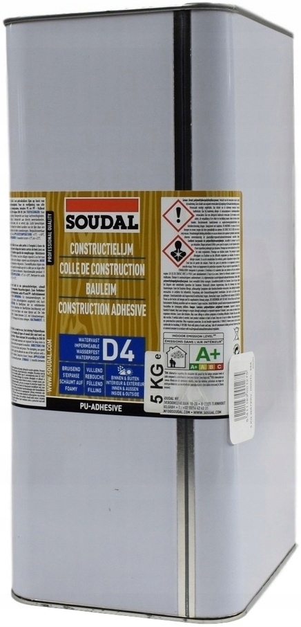 Wodoodporny Poliuretanowy Klej Do Drewna 66A 5kg Soudal