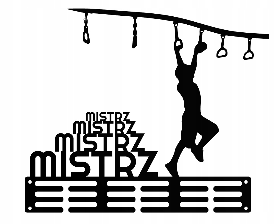 Wieszak na medale BIEGACZ OCR MISTRZ + dystanse