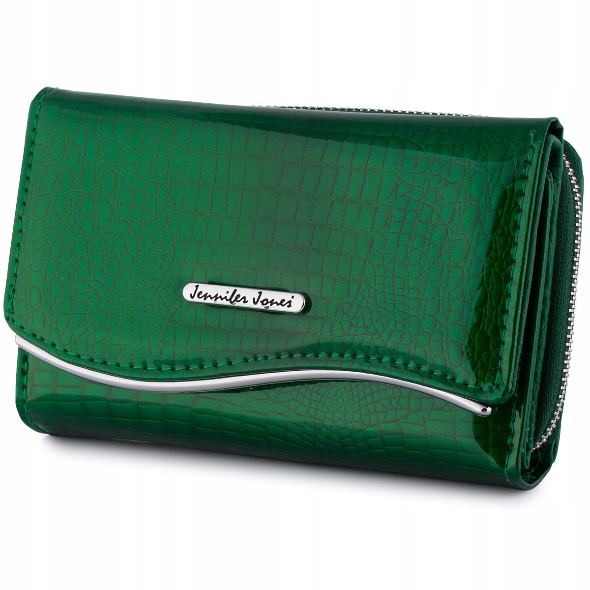 Jennifer Jones portfel skóra naturalna zielony kobieta