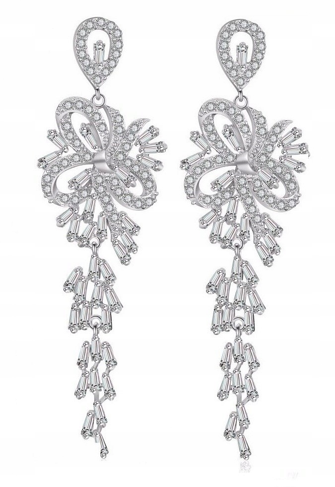 Exkluzivní Náušnice Svatební Diamantové Zirkony