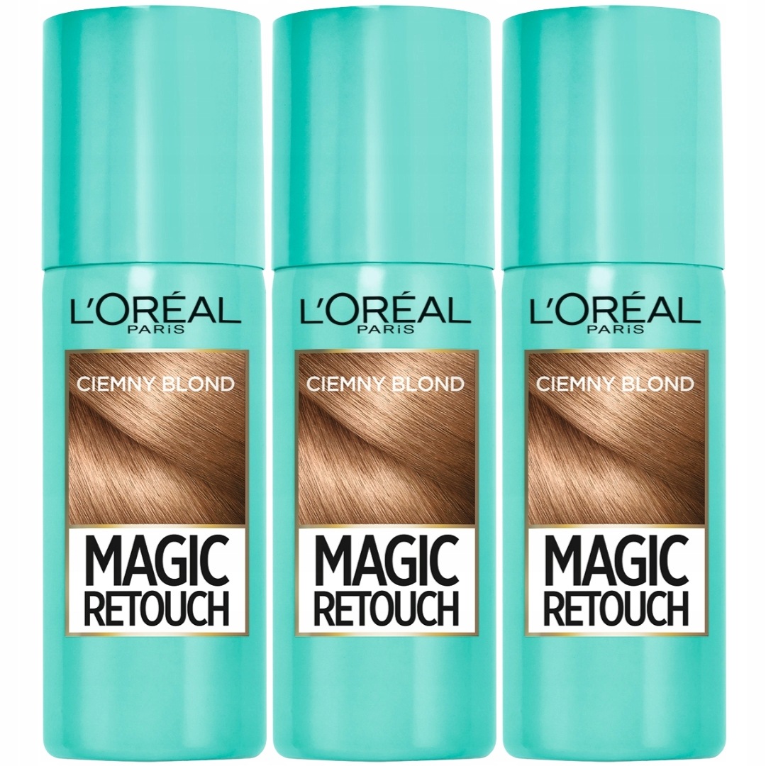 Loreal Magic Retouch Sprej na vlasy proti tmavým blond odrostům 3x75 ml
