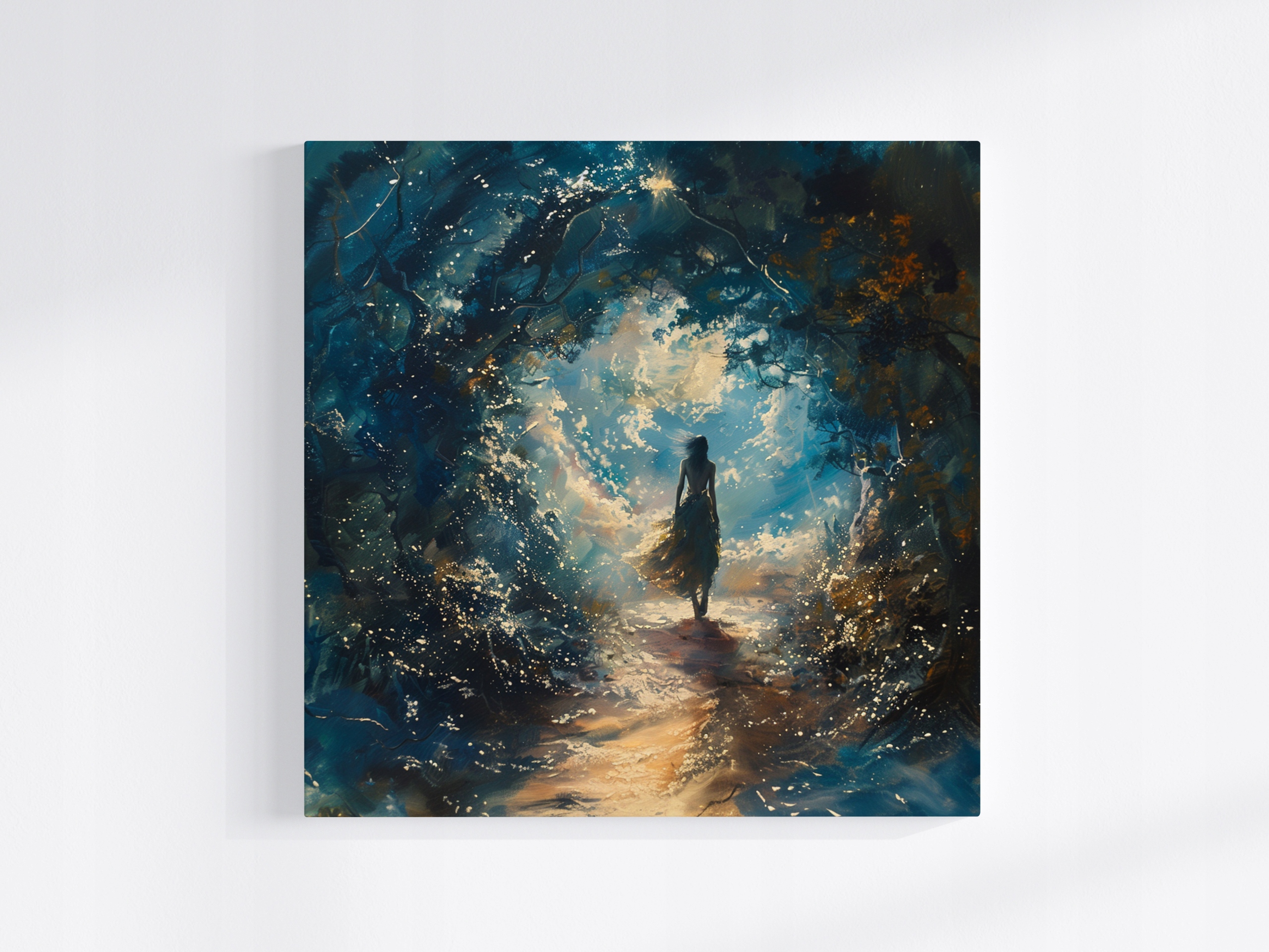 Obraz Na Plátně Canvas Žena Postava Zahrada Procházka Chodba Tunel 80x80