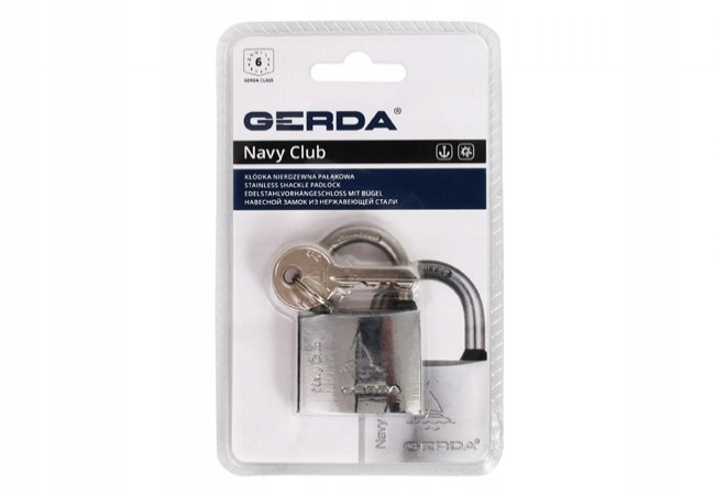 Gerda Navy Club Kcnp 60 – Zámek na tyč Nerezový 60 mm Chrom Lesklý
