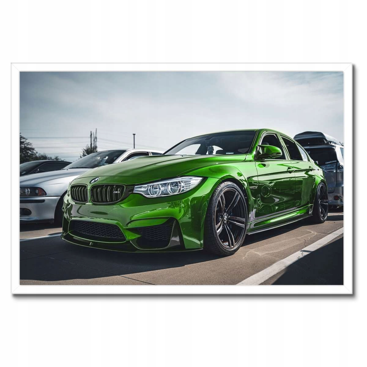 Plakáty v rámu 60x40 Sportovní zelené auto