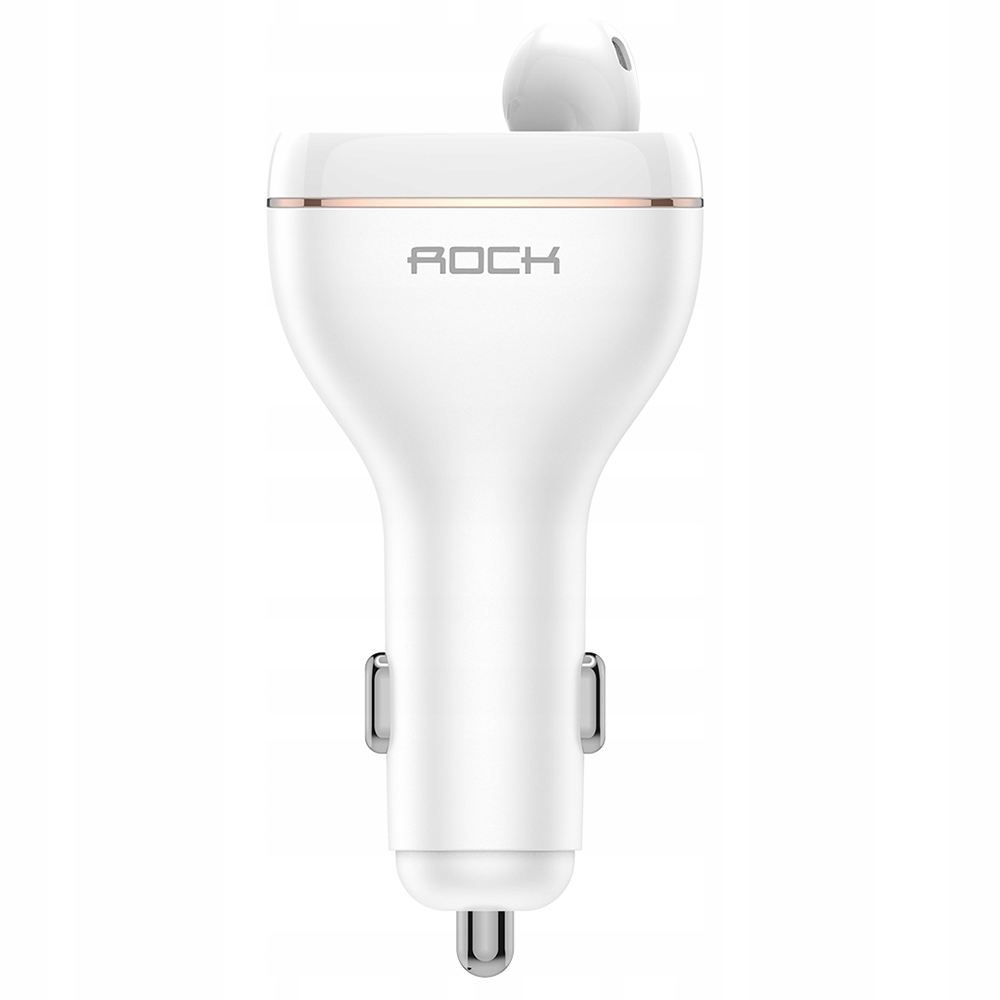 ROCK| ŁADOWARKA SAMOCHODOWA QC 3.0 + SŁUCHAWKA BLUETOOTH DO SAMOCHODU AUTA Przewód w zestawie nie