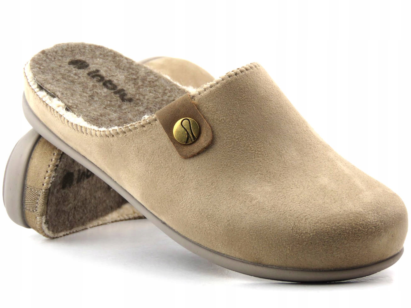 

Kapcie Damskie Inblu GF-11 Ocieplane Beżowe Ciapy