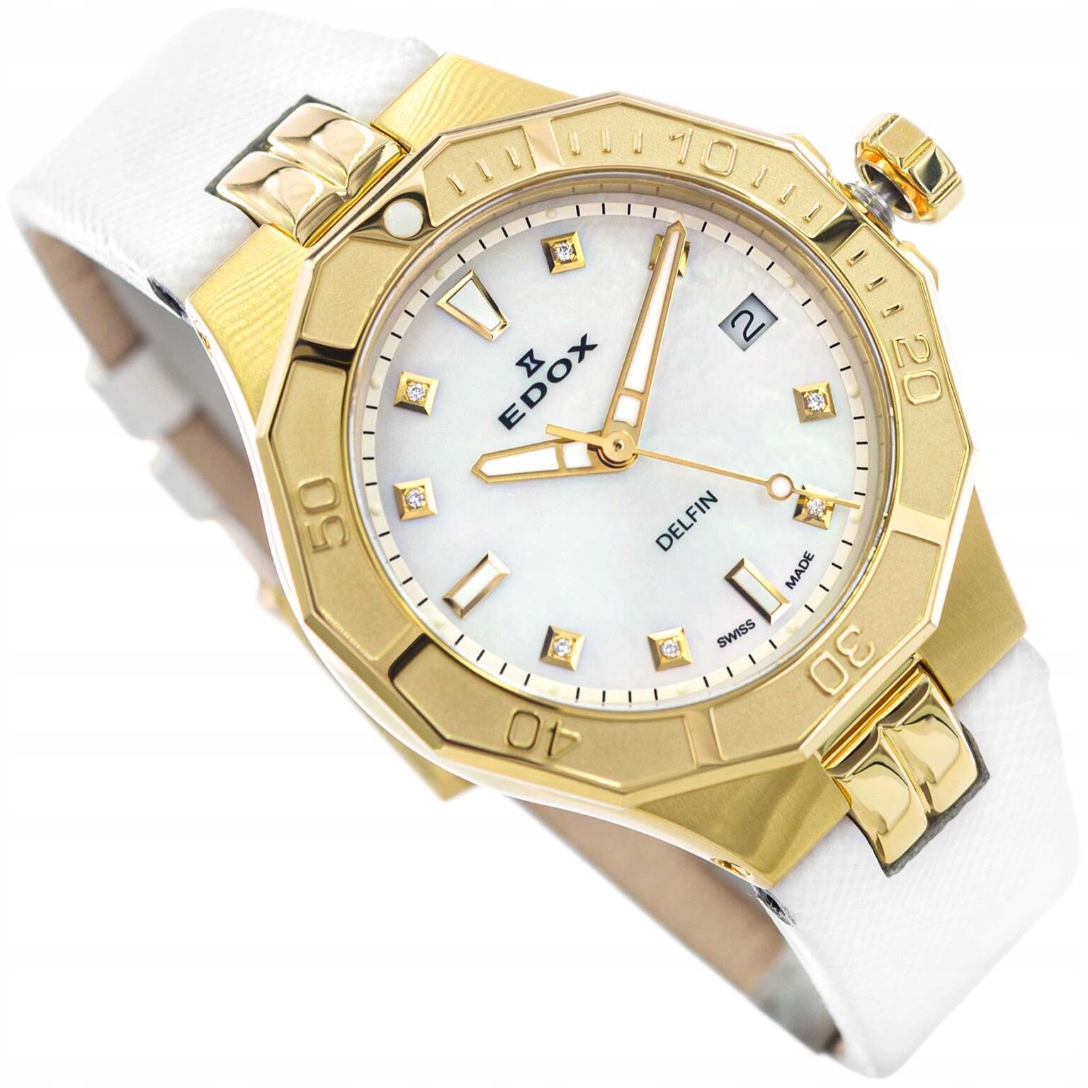 Dámské Hodinky Edox 53020 37JC Nadd Delfin The Original Diver Date Lady