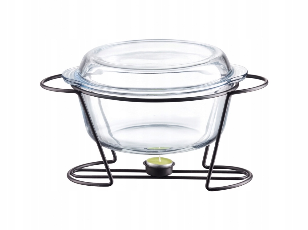 CZARNE NACZYNIE ŻAROODPORNE Z PODGRZEWACZEM 4L AMBITION