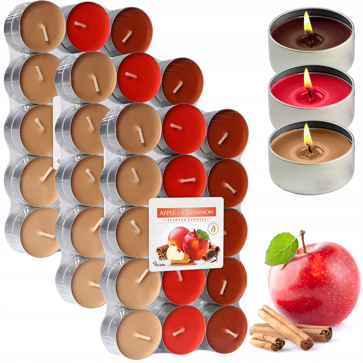 

Pogrzewacze Świeczki Zapachowe Duże Zestaw 90SZT