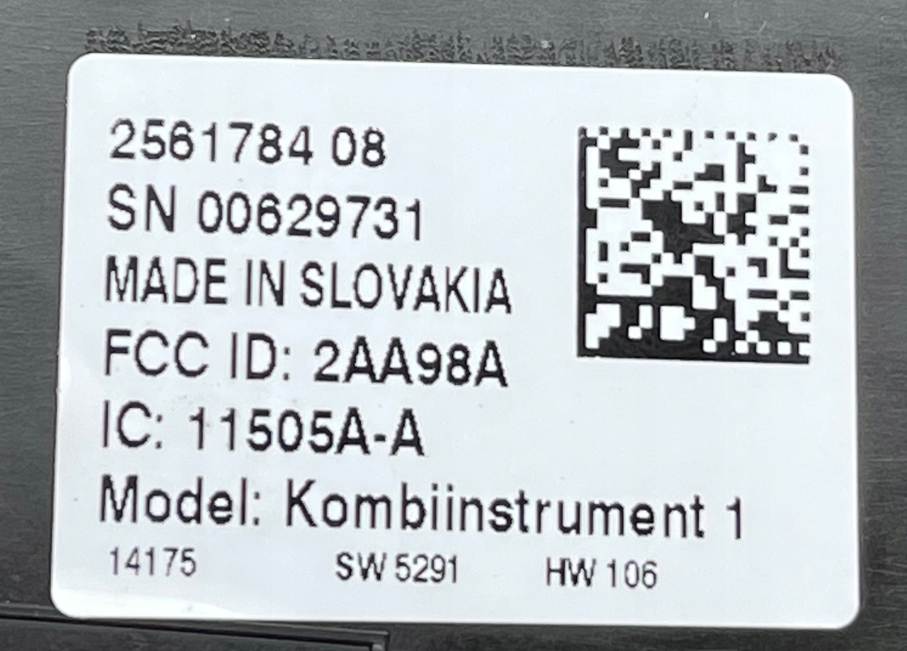 A344 SKODA OCTAVIA III 3 dials dials 5E0920731