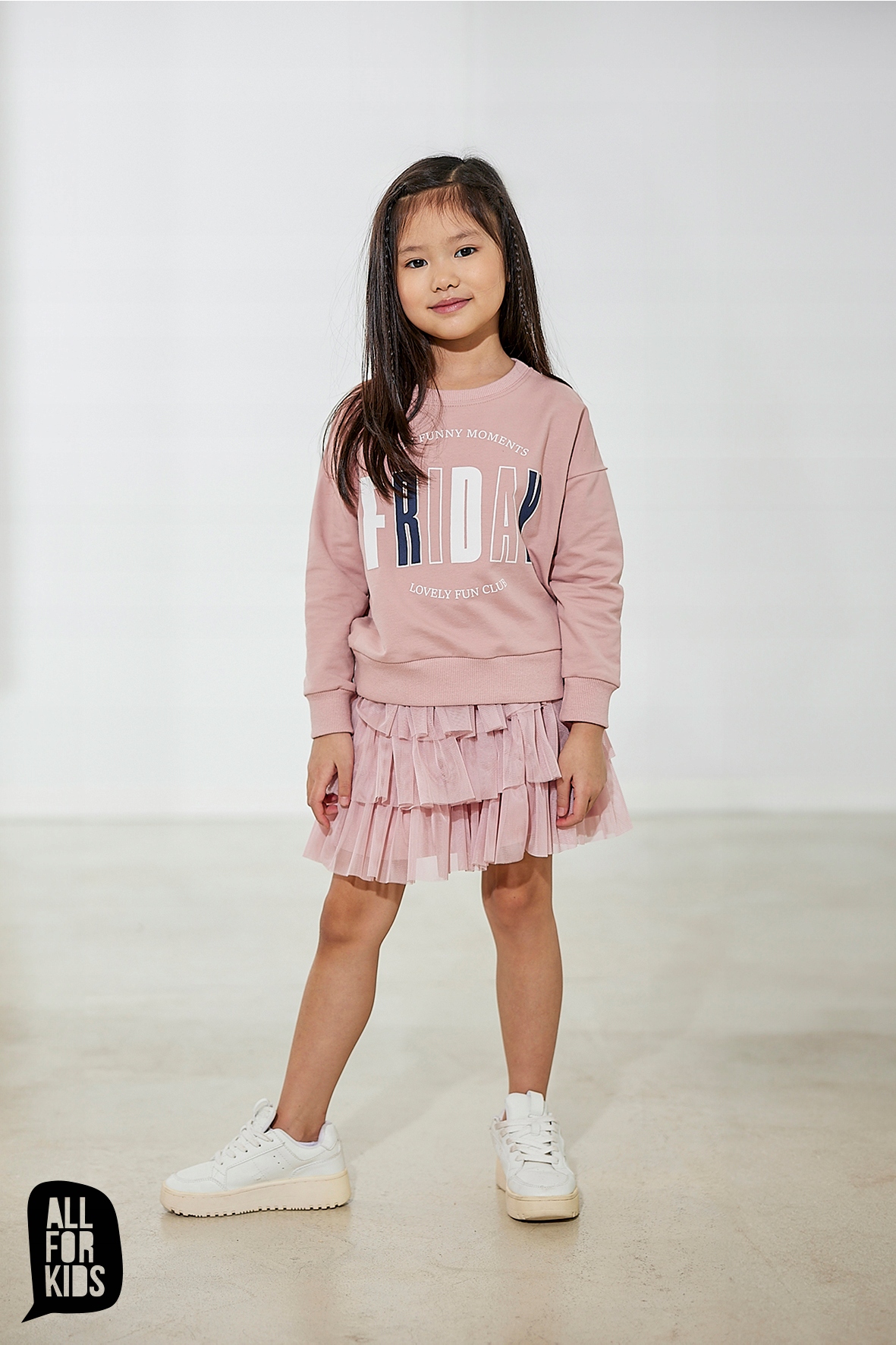 RÓŻOWA tiulowa SPÓDNICZKA z falbankami dziewczęca ALL FOR KIDS 128/134 Wiek dziecka 8 lat +