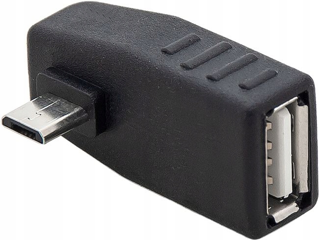 Adapter Usb gniazdoUSB-wtyk microUSB kąt