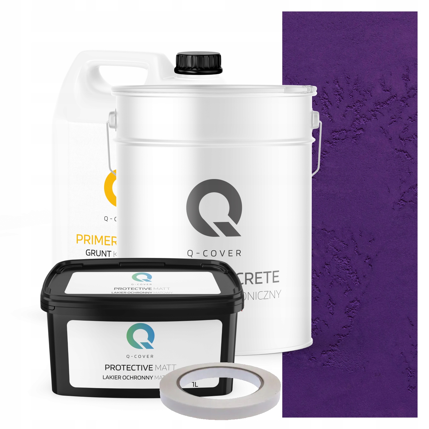 Vnitřní Architektonický Beton Sada Fialová H2711 19kg Komplet 10m2