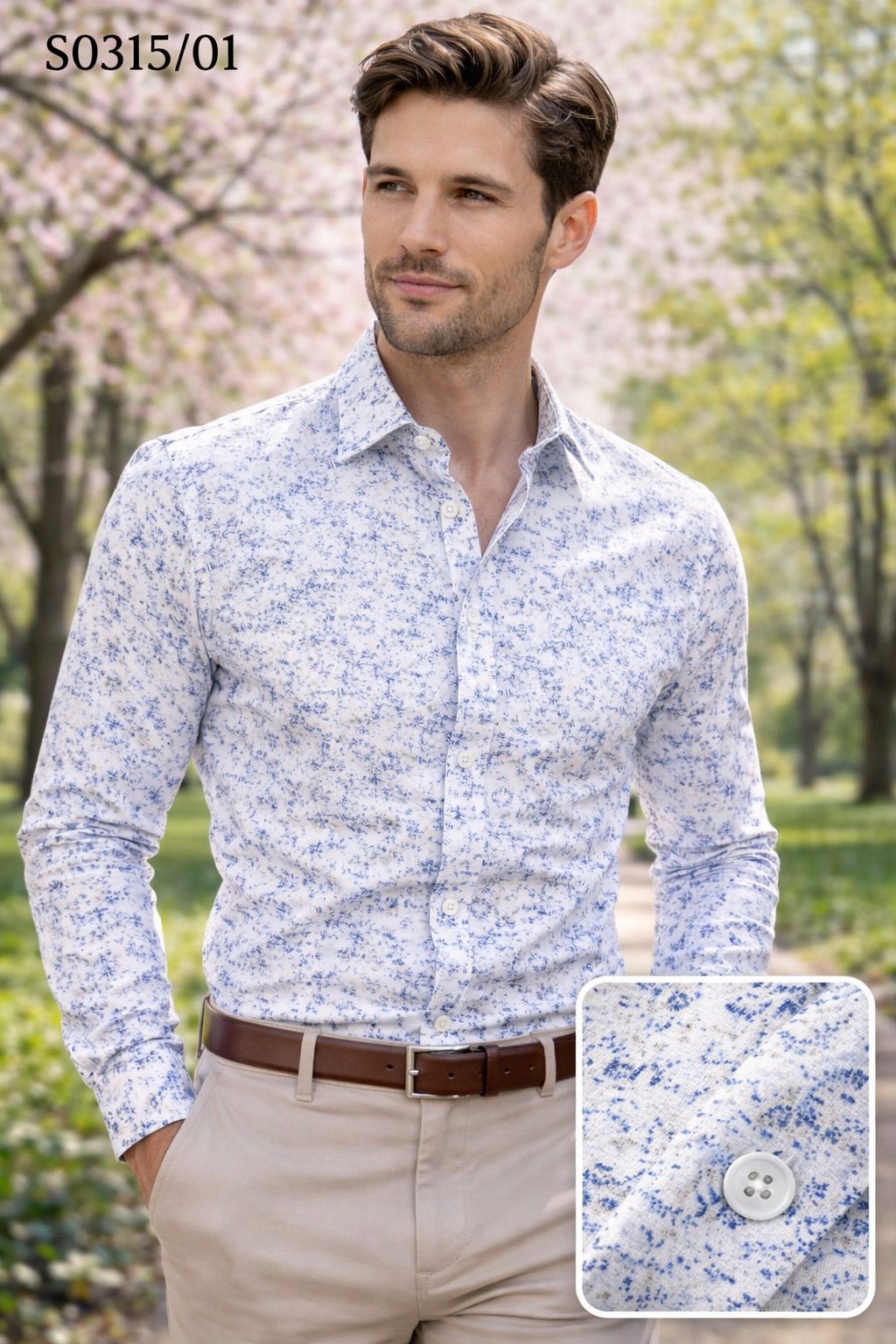 Ego Man košile pánská S0315-01 M bílá