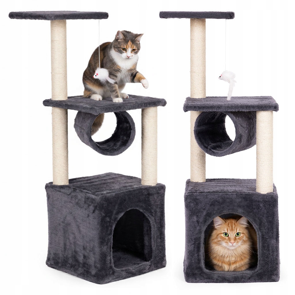 Levně Škrabadlo nízké, pelíšek, škrabací sloupek, věž Petsi 61 100 cm