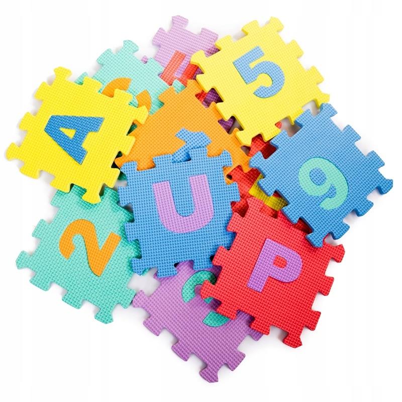 DUŻE PUZZLE DLA DZIECI PIANKOWA MATA EDUKACYJNA 72 ELEMENTY Wiek dziecka 0 +