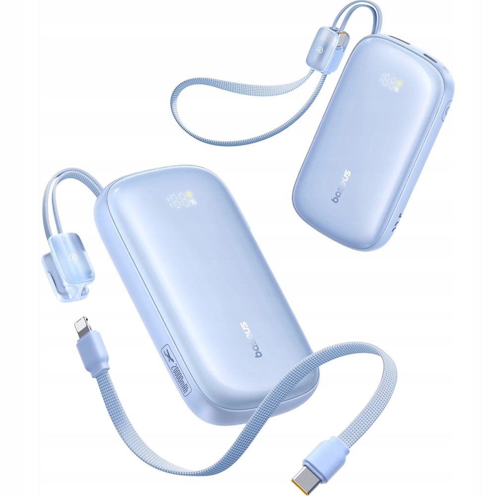 Powerbanka s displejem Baseus Usb-a Usb-c 20000 mAh prostorný kabel