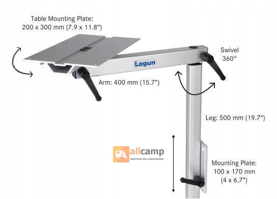 Ножка стола Lagun оригинал Швеция прицеп кемпер