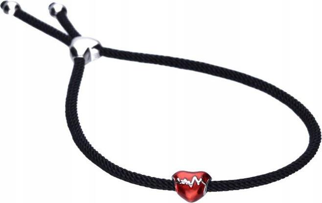 Stříbrný náramek 925 šňůrka srdce linie života moderní módní vzor