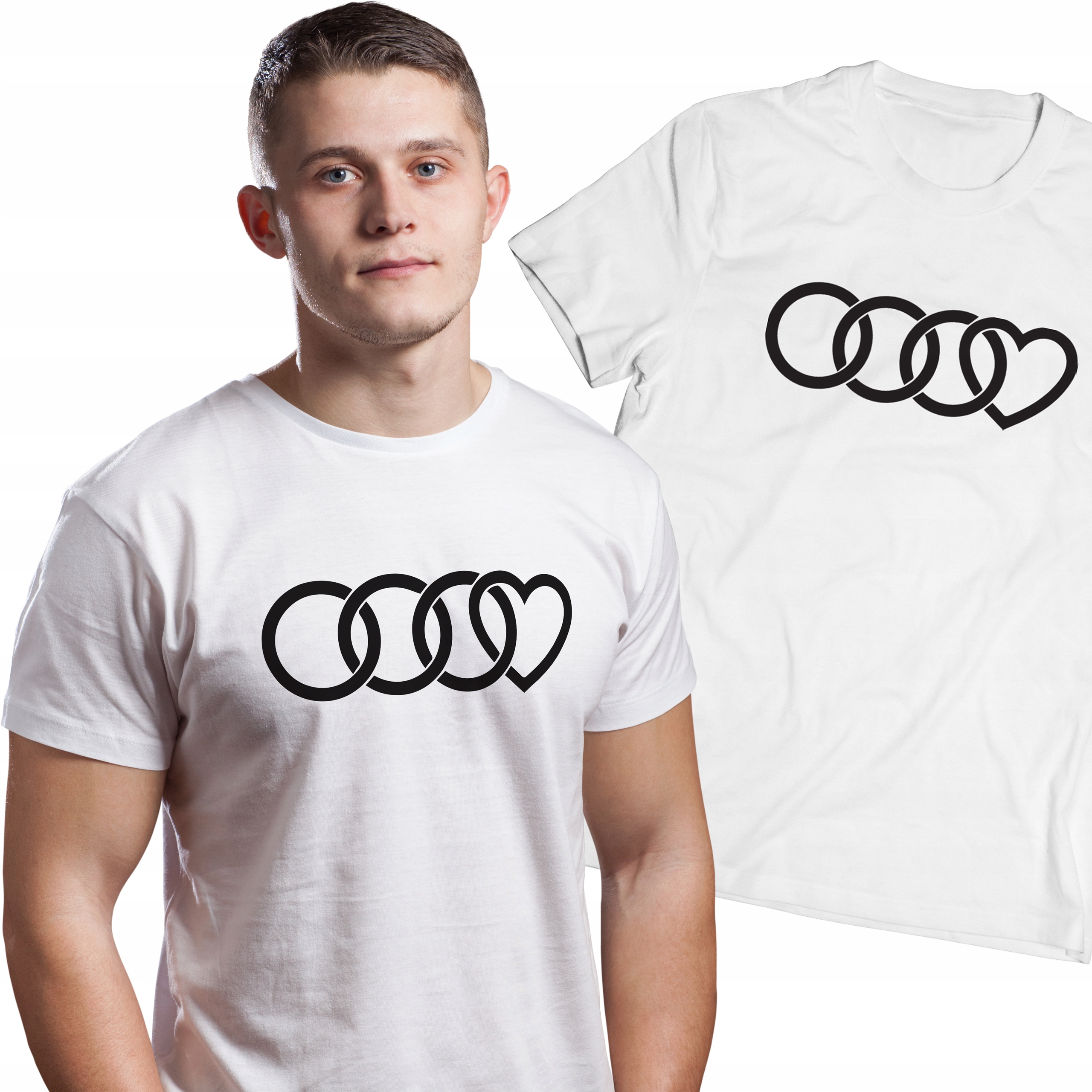 

Koszulka Audi Lovers Serce+pierścienie roz XL