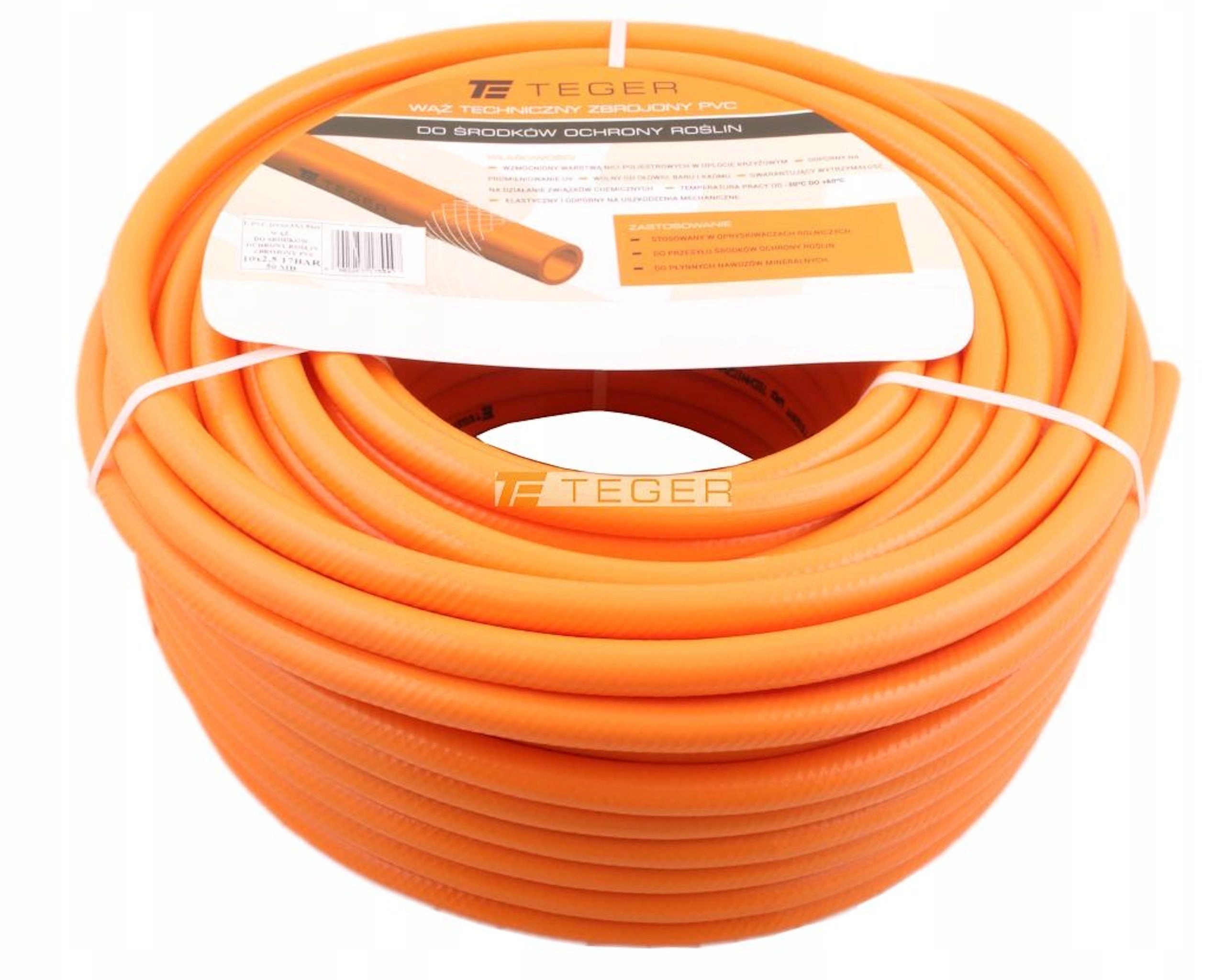 Hadice postřikovače vyztužená Pvc 10X2.5 10b Teger 50m