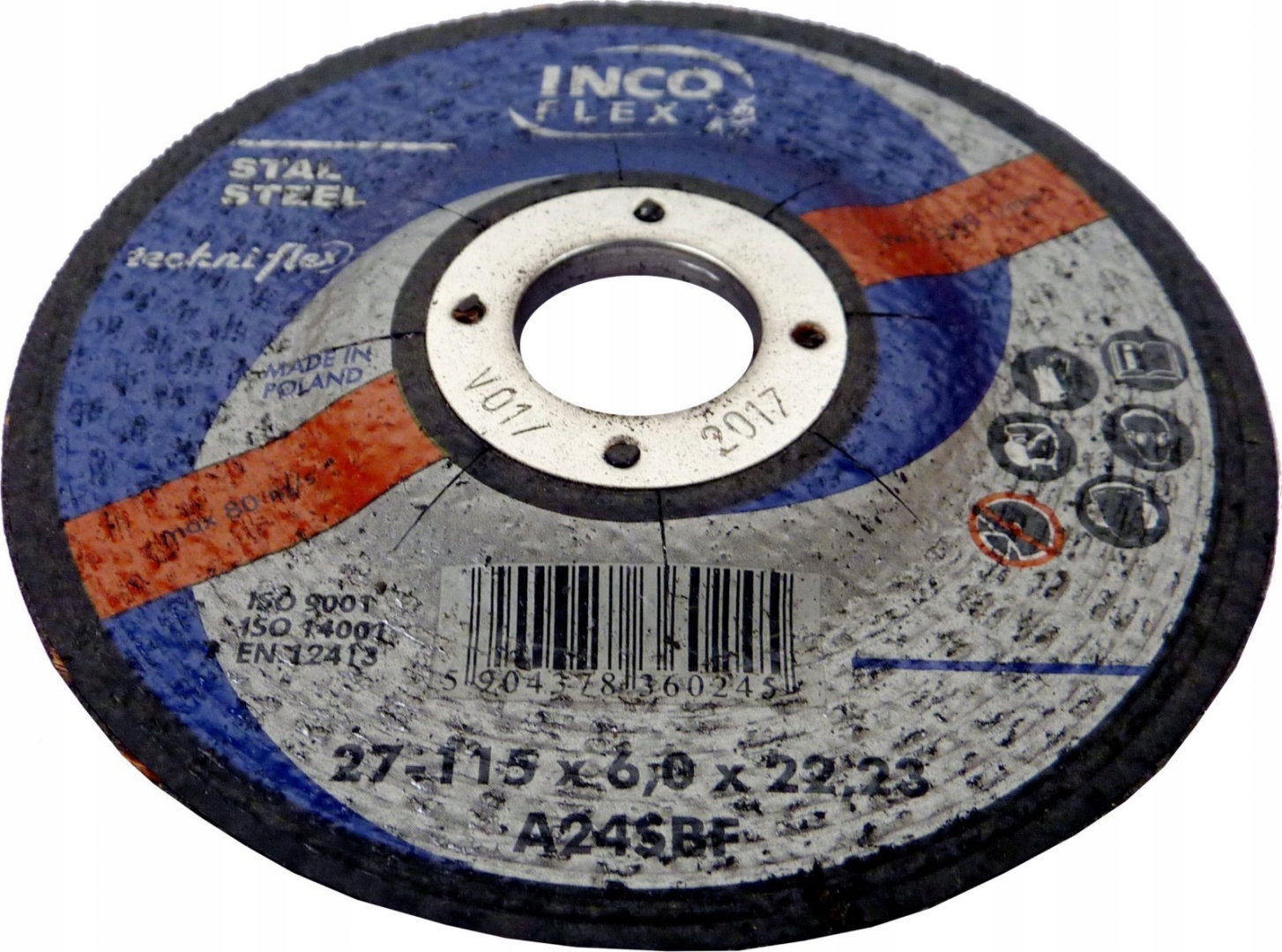 

Tarcza do szlifowania metalu 27-95A 230x6,0 Inco