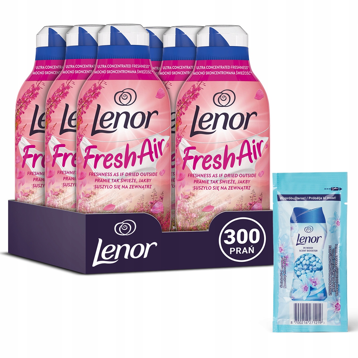 Lenor Fresh Air Pink Blossom płyn do płukania 300 prań, 6x700ml