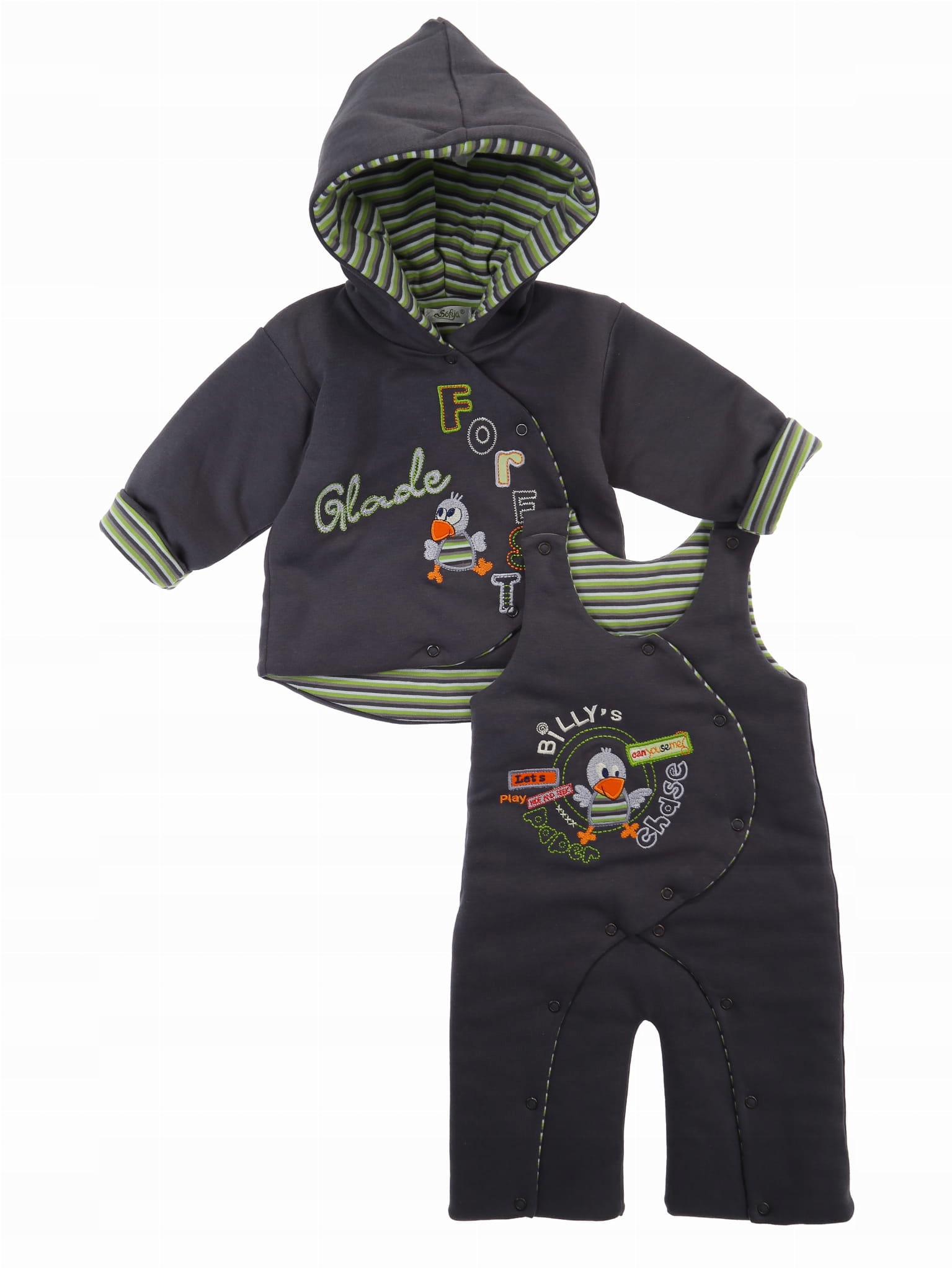 

Komplet niemowlęcy Rudzik ocieplany grafit 62