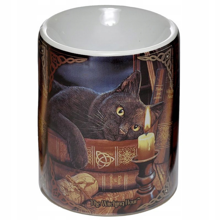 

Ceramiczny kominek do olejków Kot ze świecą