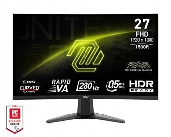 Msi Mag 276CXF Gaming monitor 27" zakřivený Rapid VA/FHD/280Hz/0,5ms/2xHDMI