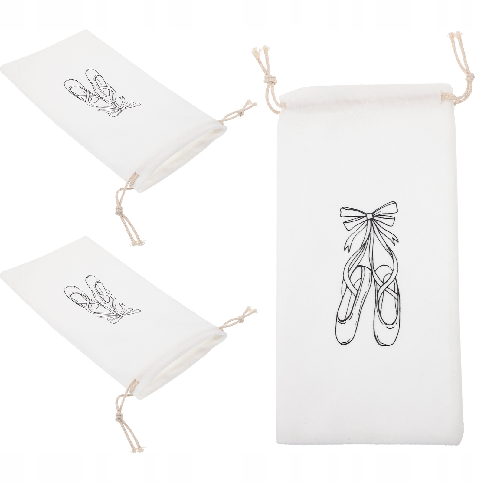 TORBA DO PRZECHOWYWANIA BUTY BALETOWE DAMSKA BAWEŁNIANA TANIEC 3 SZT Kod producenta 17533371