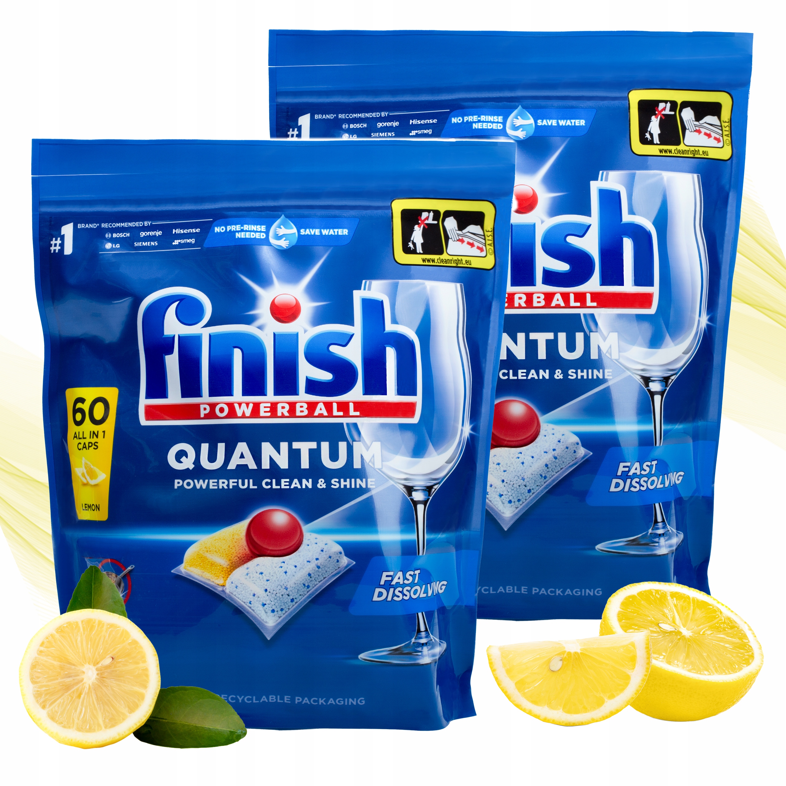 Levně Finish Tablety Myčky Quantum Max Lemon 120ks