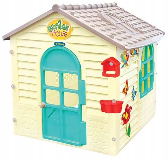 DUŻY DOMEK OGRODOWY DLA DZIECI OTWIERANE OKIENNICE DRZWI SKRZYNKA NA LISTY EAN (GTIN) 5907442122398