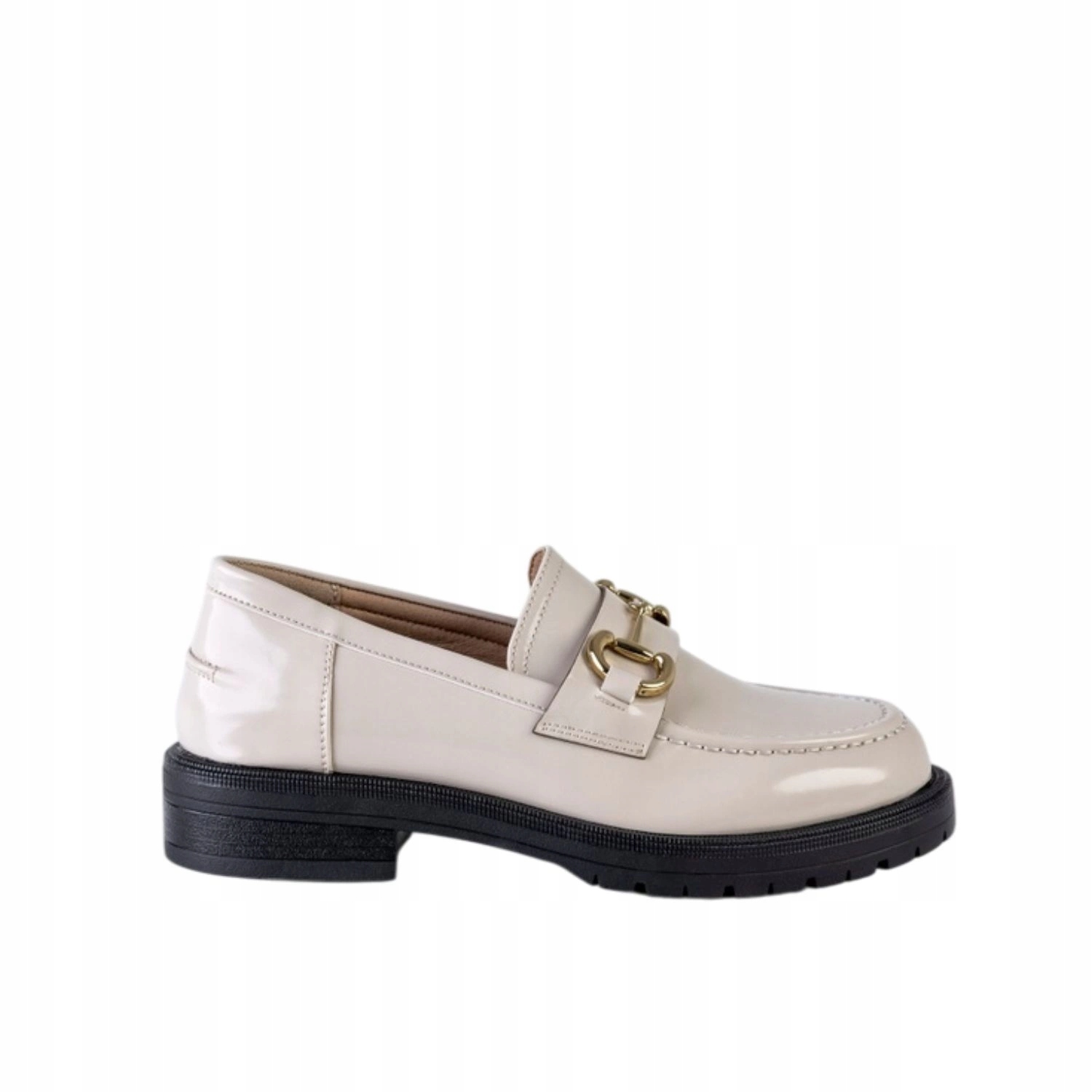 Mokasíny Musk dámské polobotky módní mokasíny béžové ekokůže vel. 36